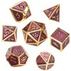 ORUZA DND Metal Dice Set Purple Polyhedral Dice Set D&D