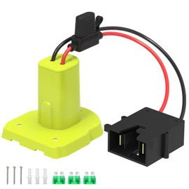 Kzreect for Power Wheel Battery Adapter, Compatible with Ryobi 18V Battery, with Wire Harness Connector, 12AWG Wire, Fuse Holder & 30A Fuses, Compatible with Fisher-Price Ride-On Cars