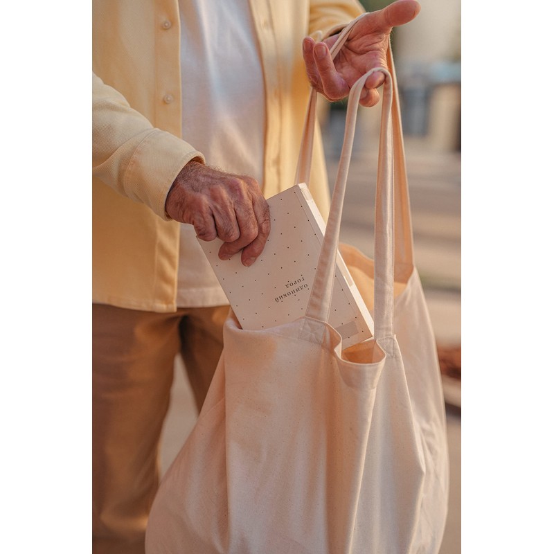 Wonky Line Premium Cotton Tote Bag, Eco-Friendly Shopping Bag, 100%