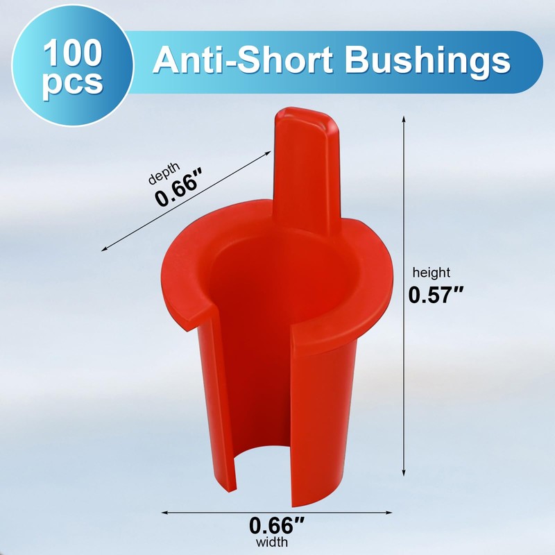 BBTO 100-pack 5/16 Inch Anti-short Bushing 3/8 Inch Electrical Mc/bx