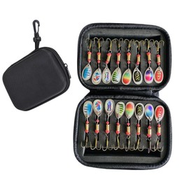 Sanseenia EVA Bait Storage Binder Bag, Waterproof Fishing Fly Lure & Spinner Bait Organizer, Leader Wallet Tackle Binder Case Bag