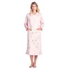 Casual Nights Women's Long Quilted Robe House Dress - Floral