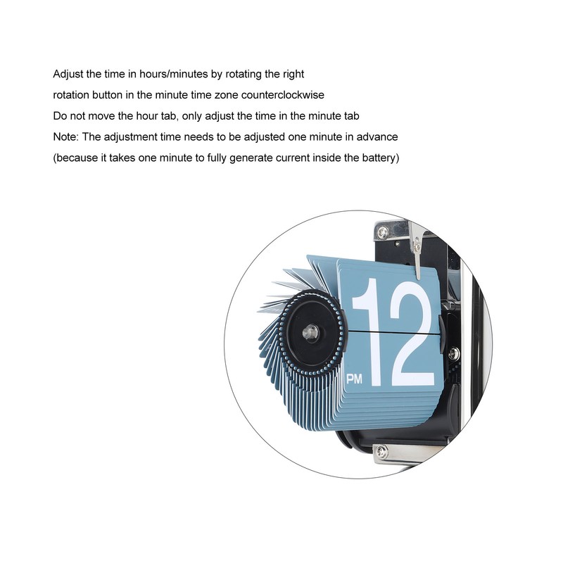 European Style Retro Digital Flip Down Clock 304 Stainless Steel