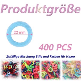 Pack of 400 Girls' Small Hair Bobbles with Sorting Box Colourful Seamless Baby Hair Bobbles High Elastic Versatile for Braids Children and On the Go Random Mixed Colours
