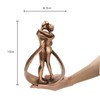 Dreamseden Anniversary, Resin Couple Modern Sculptures Home Decor, Pinkish Bronze,