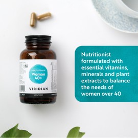 Viridian Viridian - Woman 40+ Multivitamin - 60 Veg Capsules | for Women Over 40 | Balanced B Vitamins & Phytonutrients for Energy & Well-Being | Non-GMO, No Fillers | Formulated by Nutritionists | Vegan