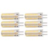 6Pcs GY6.35 LED Bulb 7W AC DC12V 700lm 72 LEDs