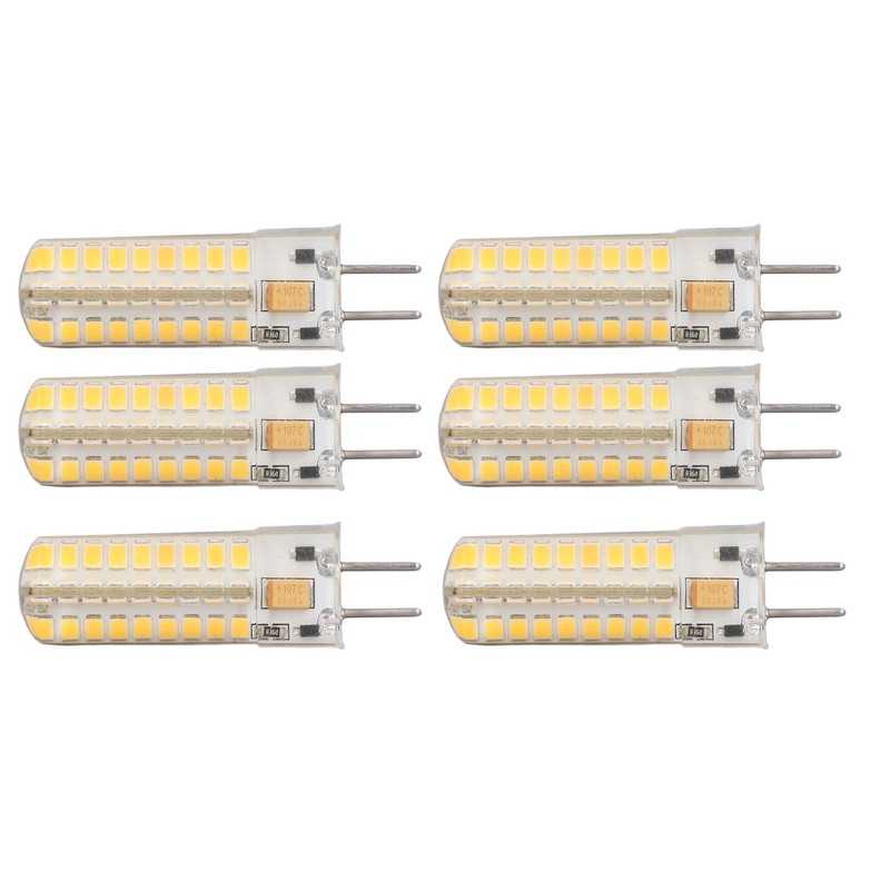 6Pcs GY6.35 LED Bulb 7W AC DC12V 700lm 72 LEDs