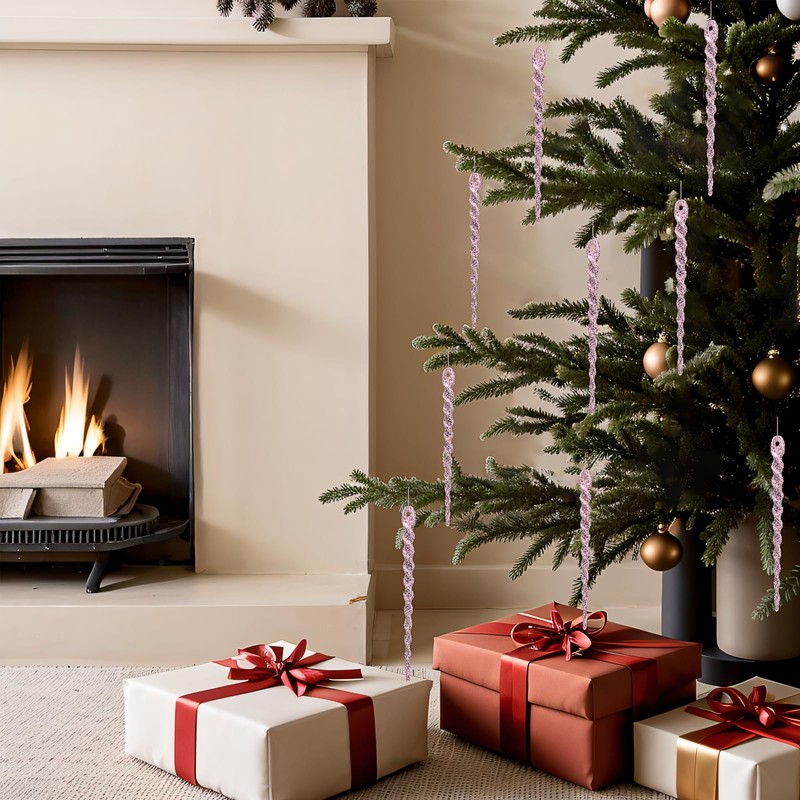 COMONS - Adornos de Navidad transparentes para árbol de Navidad