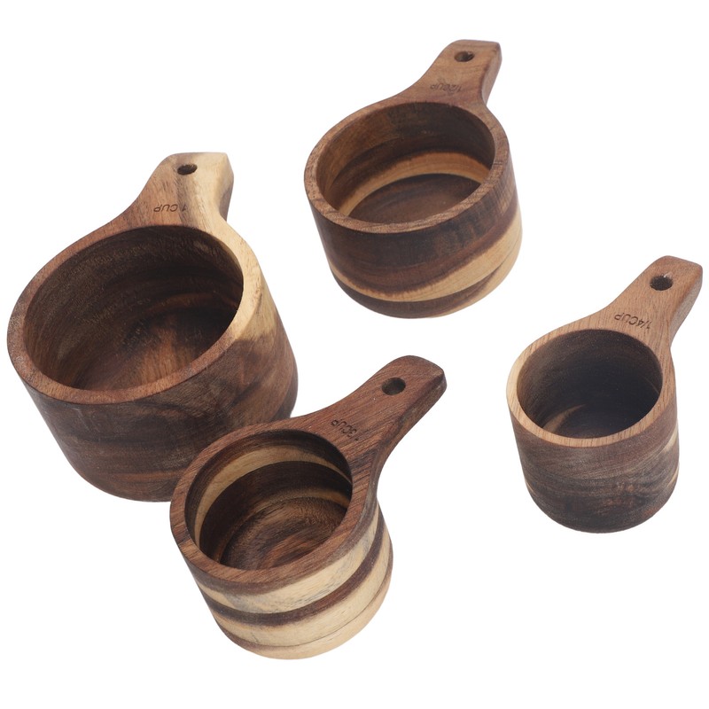 4PCS Measuring Cups Set Clear Scale Comfortable Handle Rounded Edges