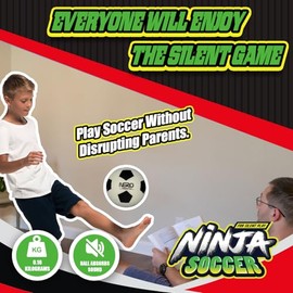 NERO SPORT Ninja Soccer Ball - Quiet Indoor Soccer Training Ball for Kids, Soft Silent Ball for Dribbling, Passing, Footwork & Ball Control Practice at Home