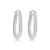 Tuscany Silver Women's Creole Earrings 925 Sterling Silver, Silver