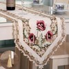LeLehome Classic Flowers Embroidered Lace Table Runner 15" X 69"