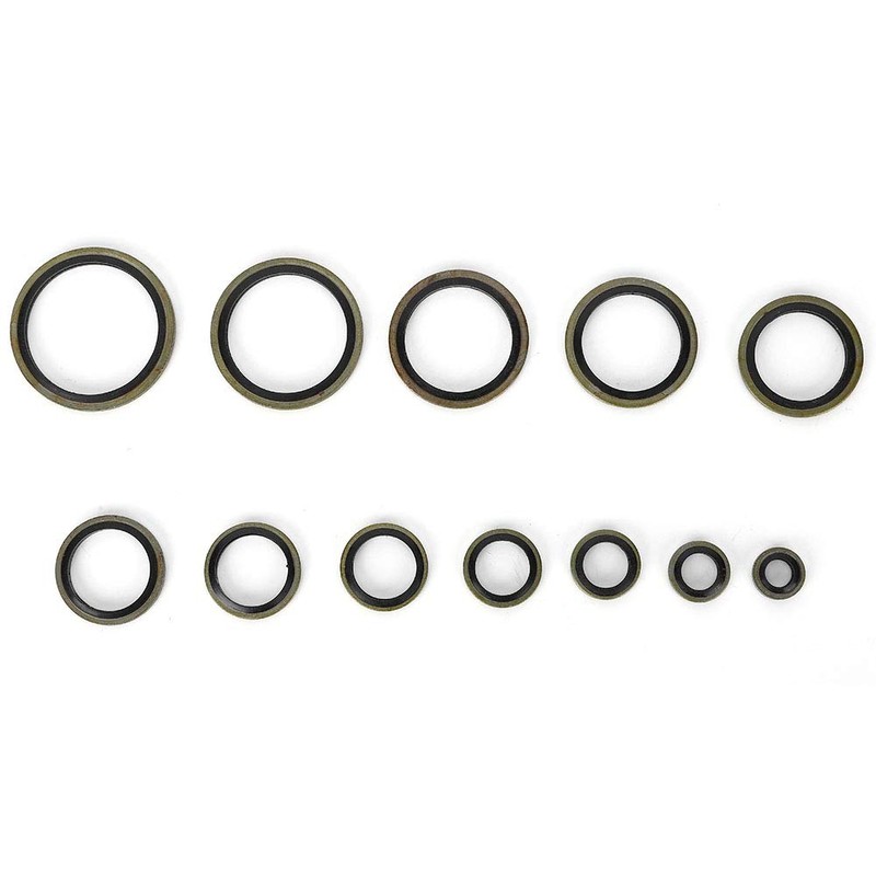 VOBOR 240pcs 68 8 mm Metal Rubber Sealing Oil Ring