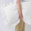 Cobedzy Ruffled Pillow Cases Set of 2, White Queen Pillow