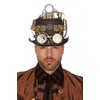 shoperama Black Steampunk Cylinder with Bronze Decorations and Goggles Size