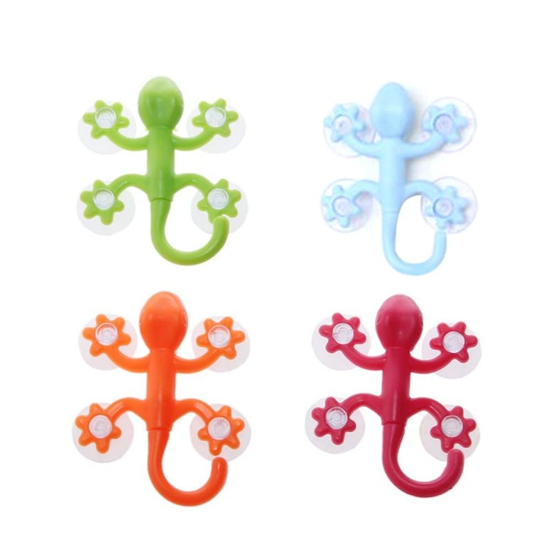 Gecko Hooks Powerful Four Suction Cups Hook Wall Hanger Decoration
