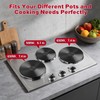 CUSIMAX Electric Hot Plate for Cooking,1800W Triple Burner Portable Electric
