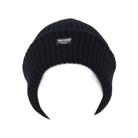 d2d Hats Mens Ladies Beanie Hat Plain Ribbed with Thinsulate Insulation 40 Gram - Black (One Size)