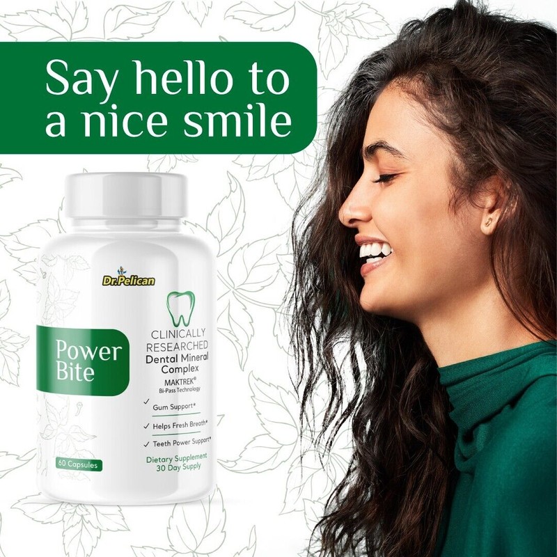 Pelican Vitamins Power Bite-Teeth & Gum Support- 60 Capsules