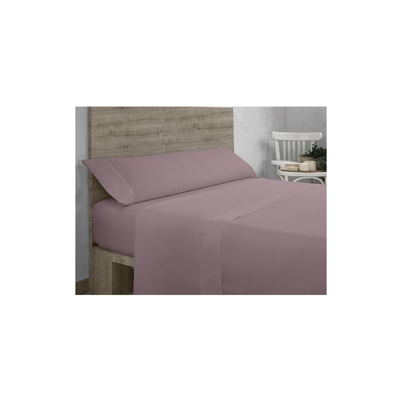 Sábana bajera adjustable de algodón orgánico color néctar. Cama de