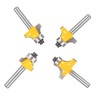 TOTOWOOD Roundover Router Bit Set，4pcs Router bit Set，1/4 inch Shank，Radius