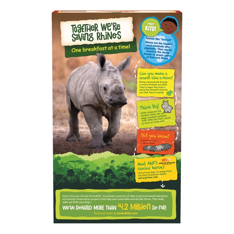 EnviroKidz Organic Rhino Rolls Cereal, 9.5 oz (Pack of 1),