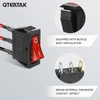 QTEATAK 5Pcs AC 250V/15A, 125V/20A Red Light Pre-Wired Illuminated LED
