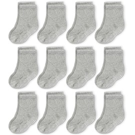 CozyWay Baby Girls Tights Cable Knit Leggings Stockings Cotton 1/3/4/5 Pack, grey 12 pairs