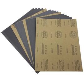 Sandpaper (400 600 800) Grit, Pack of 15 230 x 280 mm Wet and Dry Sanding Sheets for Crafts Glass Metal Rust Removal