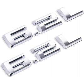 Hood Body Style Emblems 3D Badge Decals Fits for 2019-2021 6.2L 2pcs (Silver)