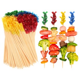 1200 Count Cocktail Picks, Shruy 4 IN Eco-friendly Natural Bamboo Food Picks, Fancy Toothpicks for Appetizers, Drinks Party Fruit, Bamboo Food Sticks Charcuterie Boards Accessories