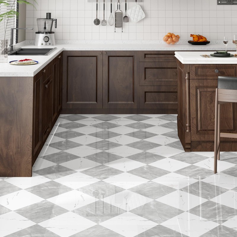 40-Pack Peel and Stick Tile Vinyl Floor Glossy 12x 12