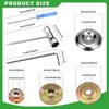 Shyllin 7 STK Set Rasenmäher Metall Getriebe Klinge Mutter,Kit Freischneider