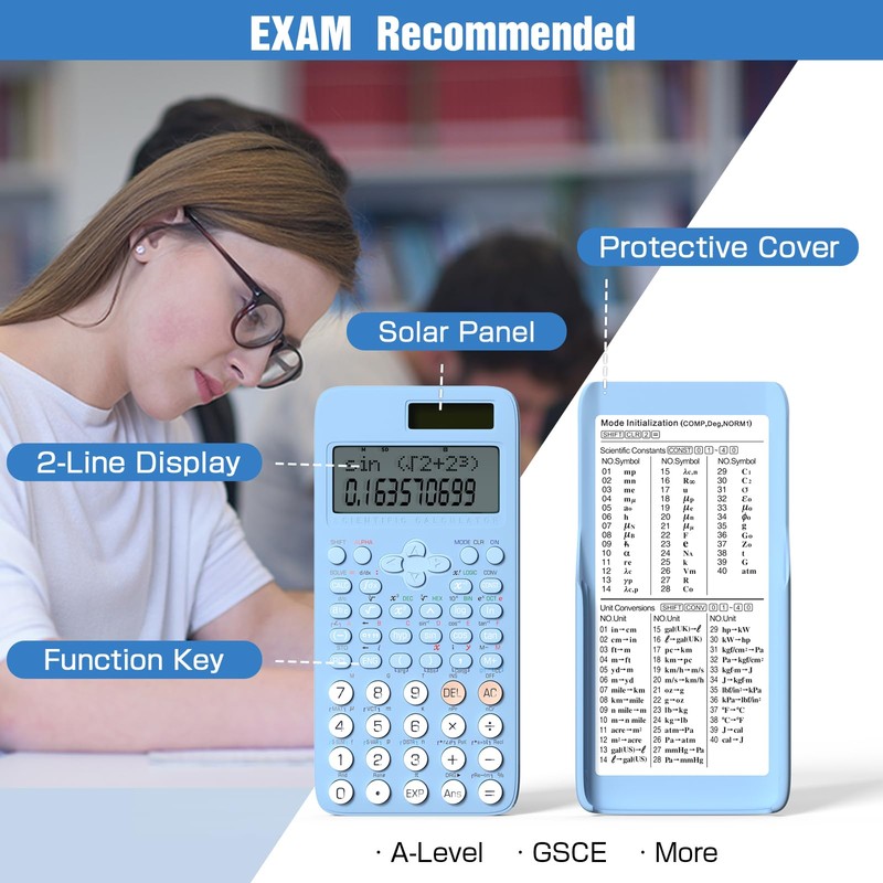 NEWYES Advanced Scientific Calculator, 401 Calculation Functions, Ideal for Junior