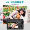 4K デジカメ デジタルカメラ 6400万画素 4K解像度 オートフォーカス マクロ撮影 16倍デジタルズーム 3インチ大画面 予備電池