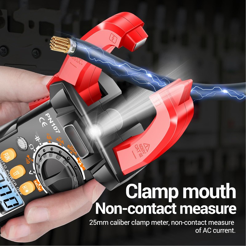 Digital Clamp Meter 600A AC DC Multimeter Tester 5999 Count