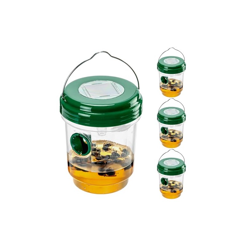 4 Pack Solar Wasp Trap - Eco-Friendly Insect Control