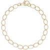8" Gold-Plated Sterling Silver Dapped Curb Link Classic Charm Bracelet
