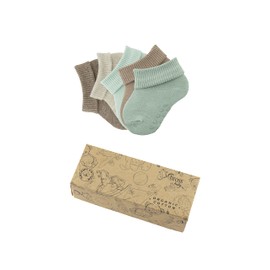 BROSS Unisex Baby Socks Pack Of 5 Newborn Baby Girl Baby Boy Infant Toddler Organic Cotton 5 color (12-18 Months)