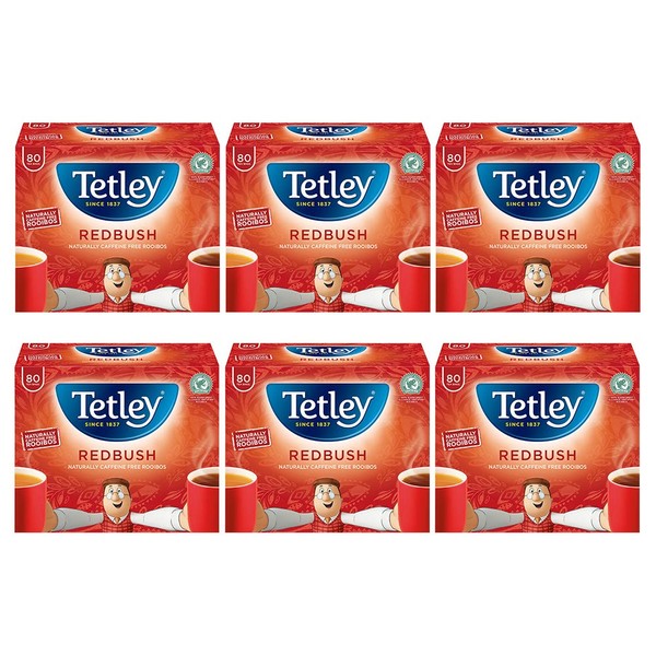 Tetley Redbush 40 Teabags 100 G (pack Of 6, Total