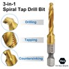 sourcing map 13pcs Combination Drill Tap Bit Set, SAE 6-32NC