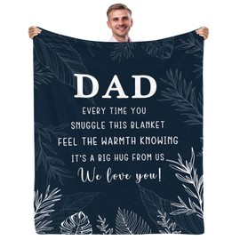 Yasrlvun Dad Gifts from Daughter Son Dad Blanket 50"x60" for Daddy Presents for Father Best Daddy Gifts for Christmas Thanksgiving