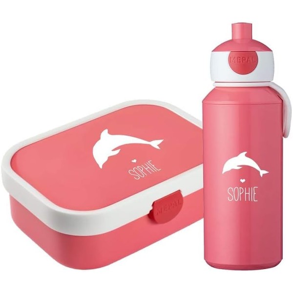 4you Design Set ✶Lunchbox & Drinking Bottle with Silhouette +