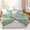 Litanika Oversized King Comforter Set 120x98, 3 Pieces Sage Green
