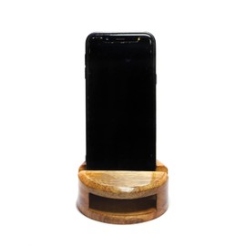 Home Dress Wooden Mobile Stand | Cell Phone Speaker Holder | Handmade Tabletop Speaker Stand Amplifier Suitable for All Mobiles | Office Desk Decor Accessories (Cell Phone Stand)