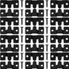 24 Pack Flush Mount Brackets 1.7in x 0.75in Black Stainless
