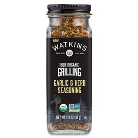 Watkins Organic Grilling Garlic & Herb Seasoning, 2.9 Oz, 3-Pack