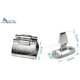 Marine City Stainless Steel Gloss Polished Finish Strong Door Stopper Catch and Holder for Boat RV for Boats Marine Bedroom Door Family Hardware (Height: 1-1/2 Inches)