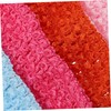 COLLBATH 30pcs Colorful Crochet Headbands High Elastic Soft Knitted Bandanas